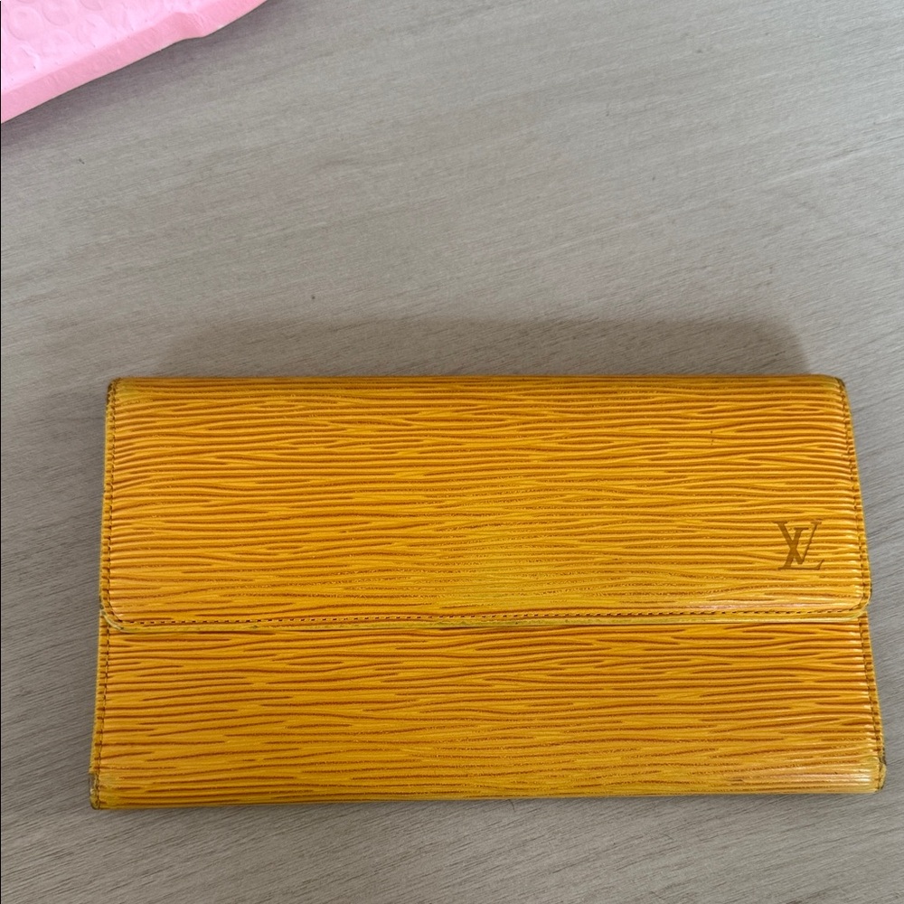 Louis Vuitton Yellow Epi Wallet